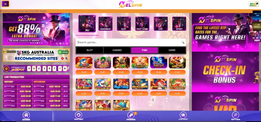 Nelspin app mobile interface with home-screen shortcut option